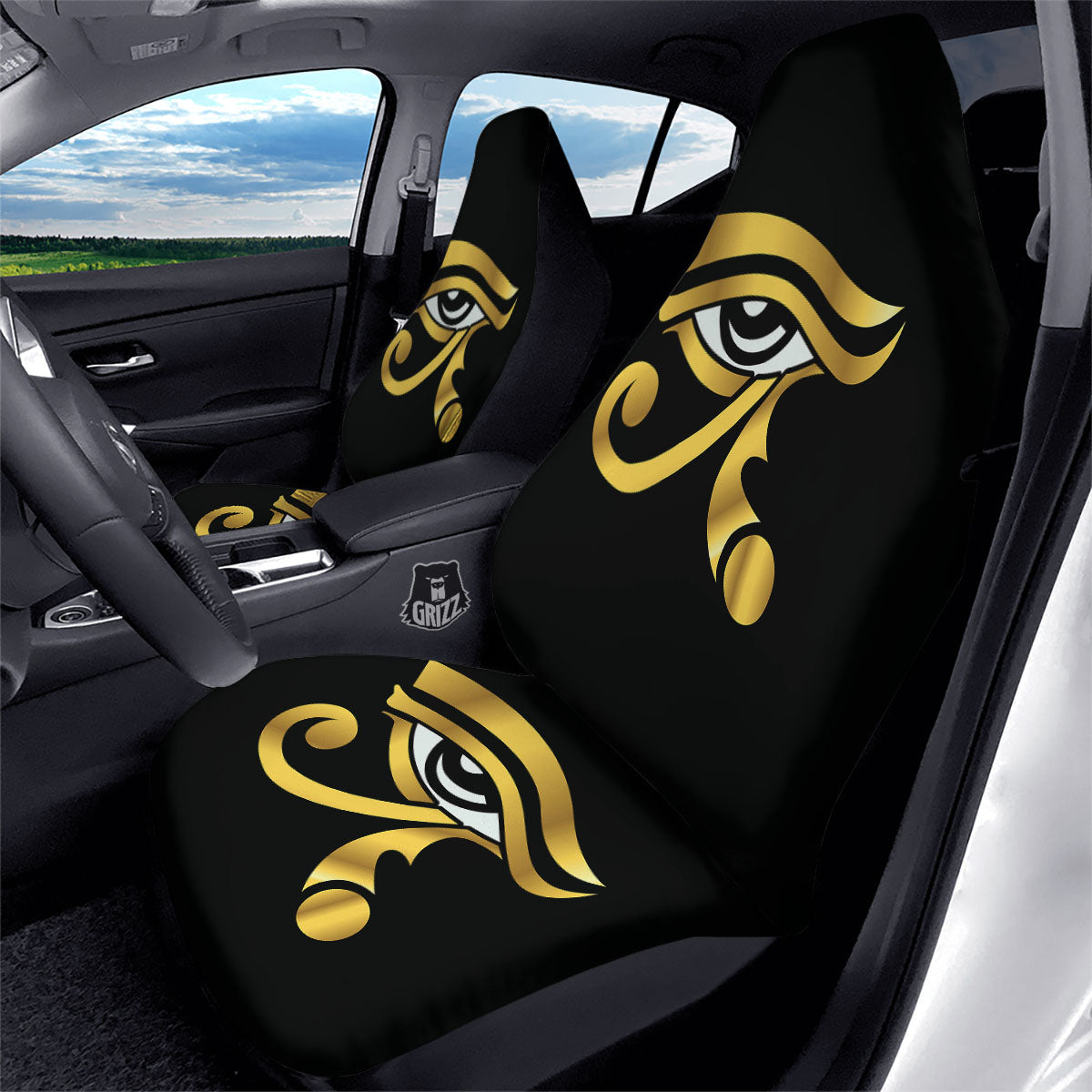 Amulet Eye Of Horus Print Car Seat Covers-grizzshop