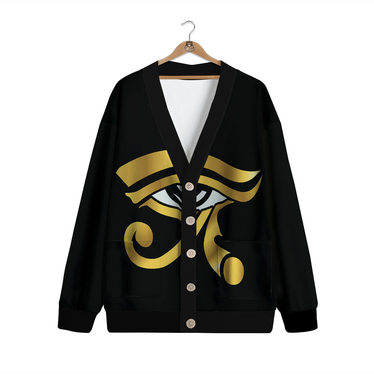 Amulet Eye Of Horus Print Cardigan-grizzshop