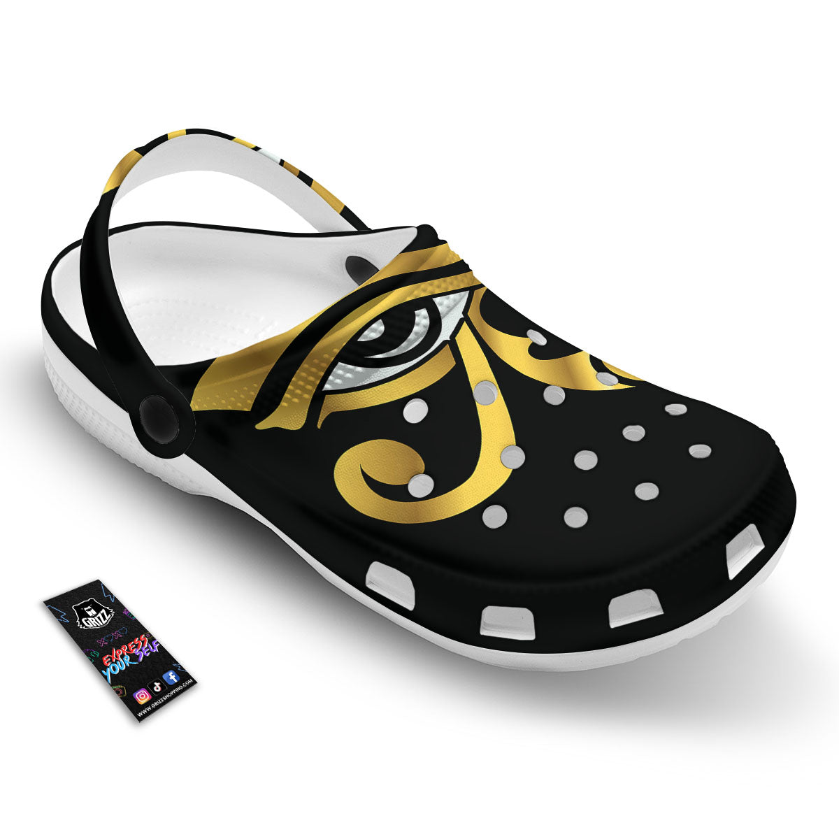 Amulet Eye Of Horus Print Clog-grizzshop