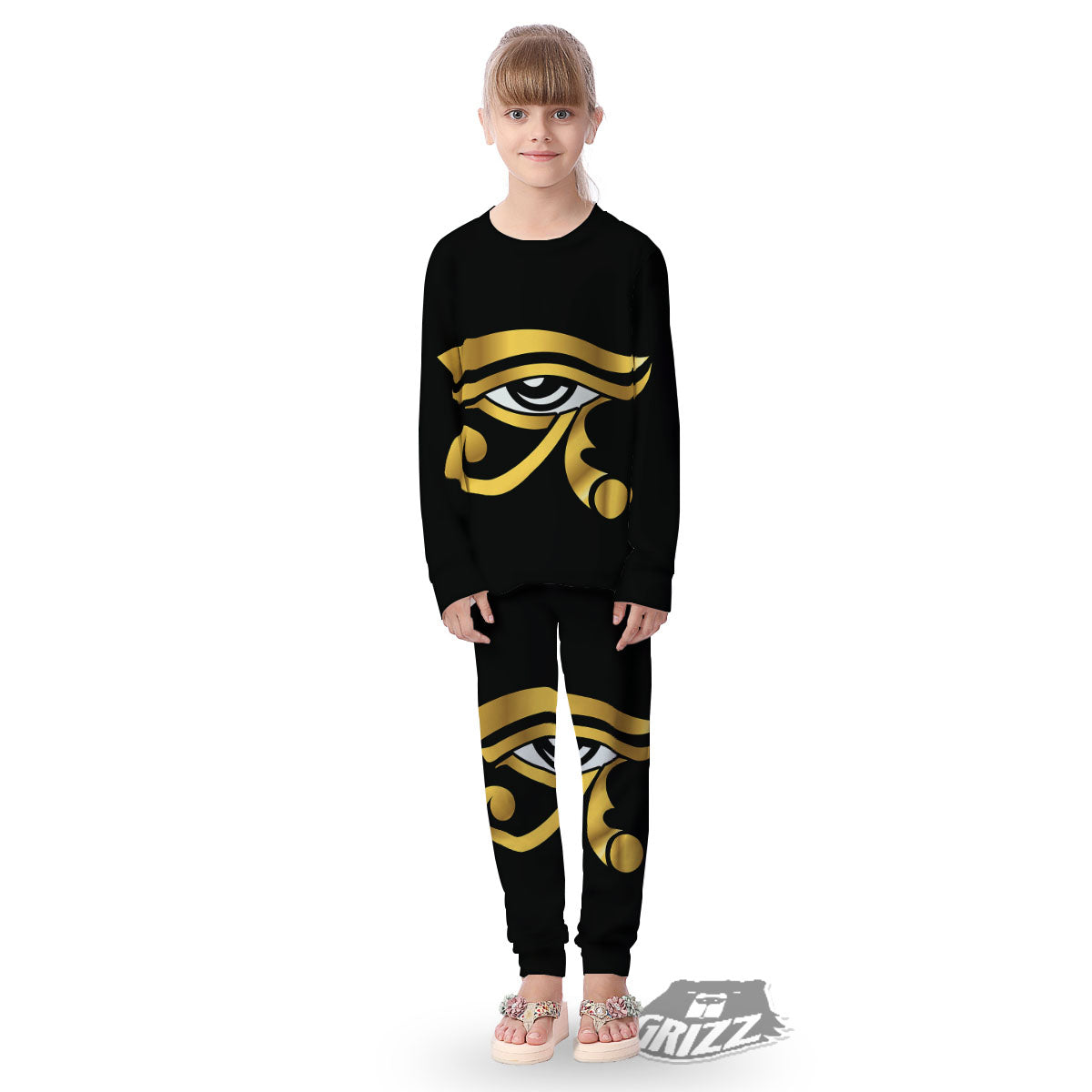 Amulet Eye Of Horus Print Kid's Pajamas-grizzshop