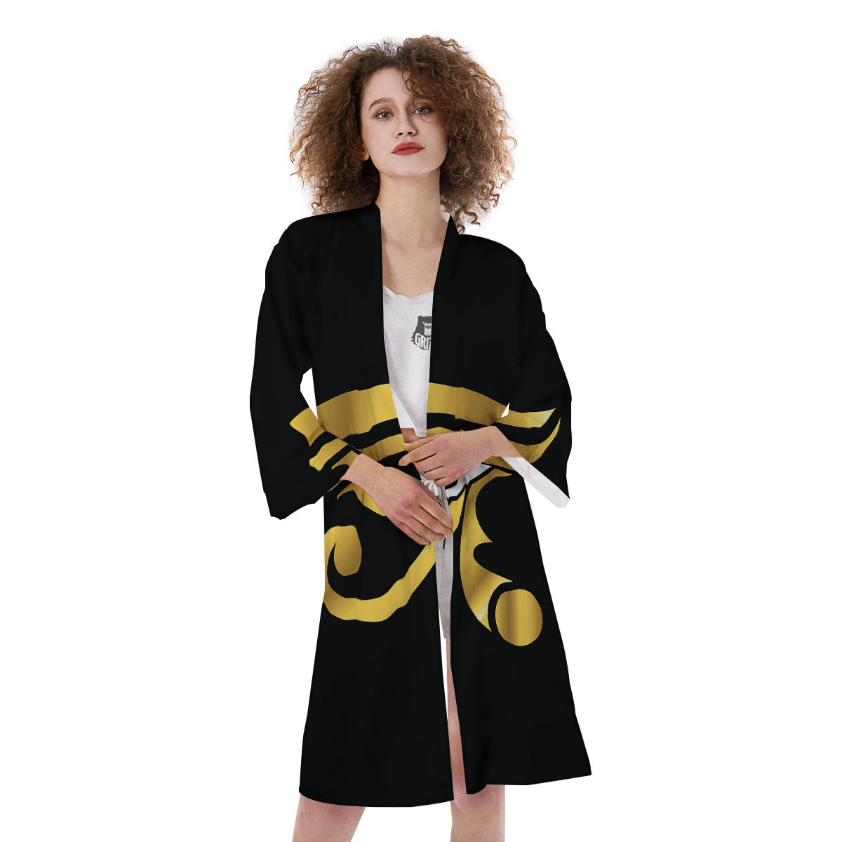 Amulet Eye Of Horus Print Kimono-grizzshop