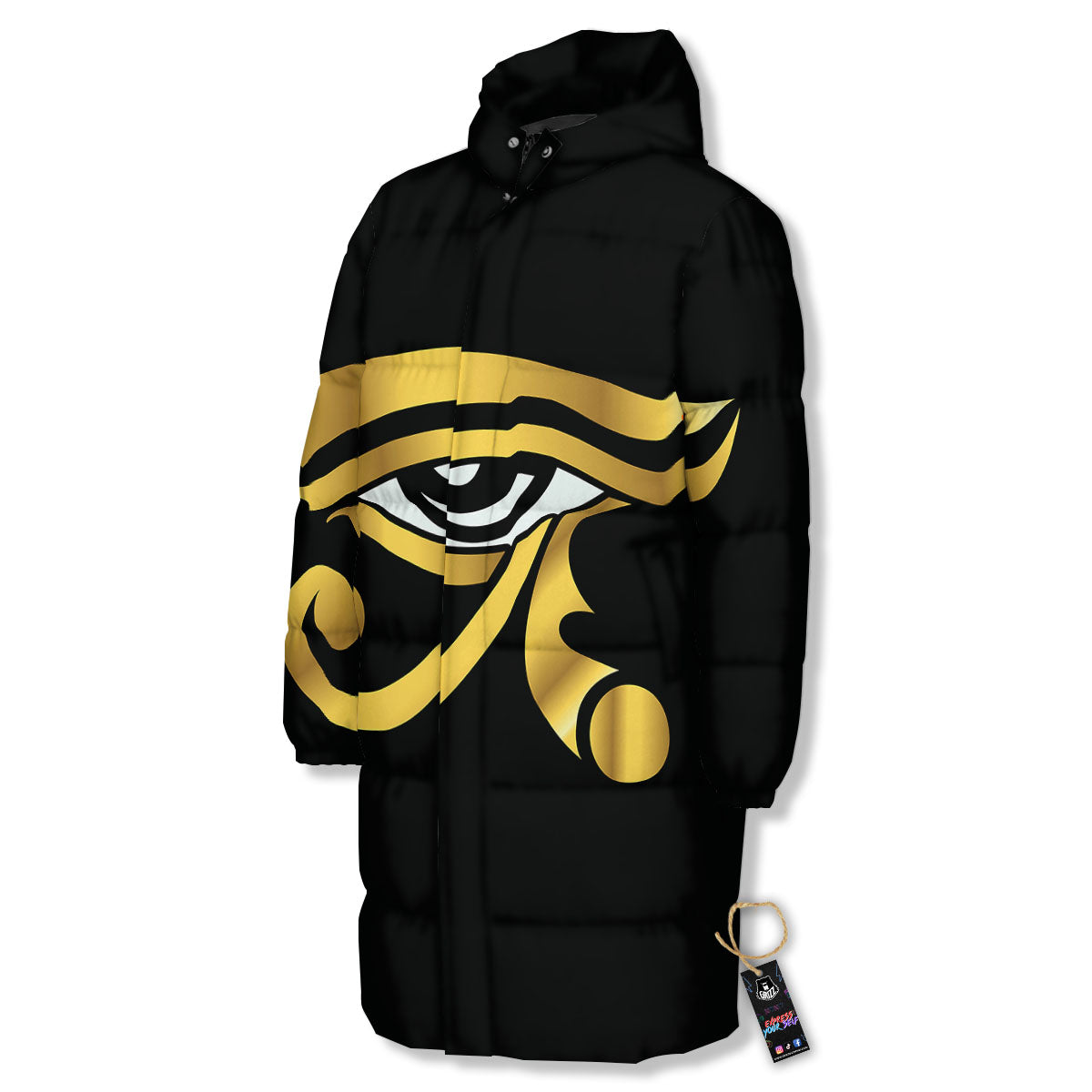 Amulet Eye Of Horus Print Long Down Jacket-grizzshop