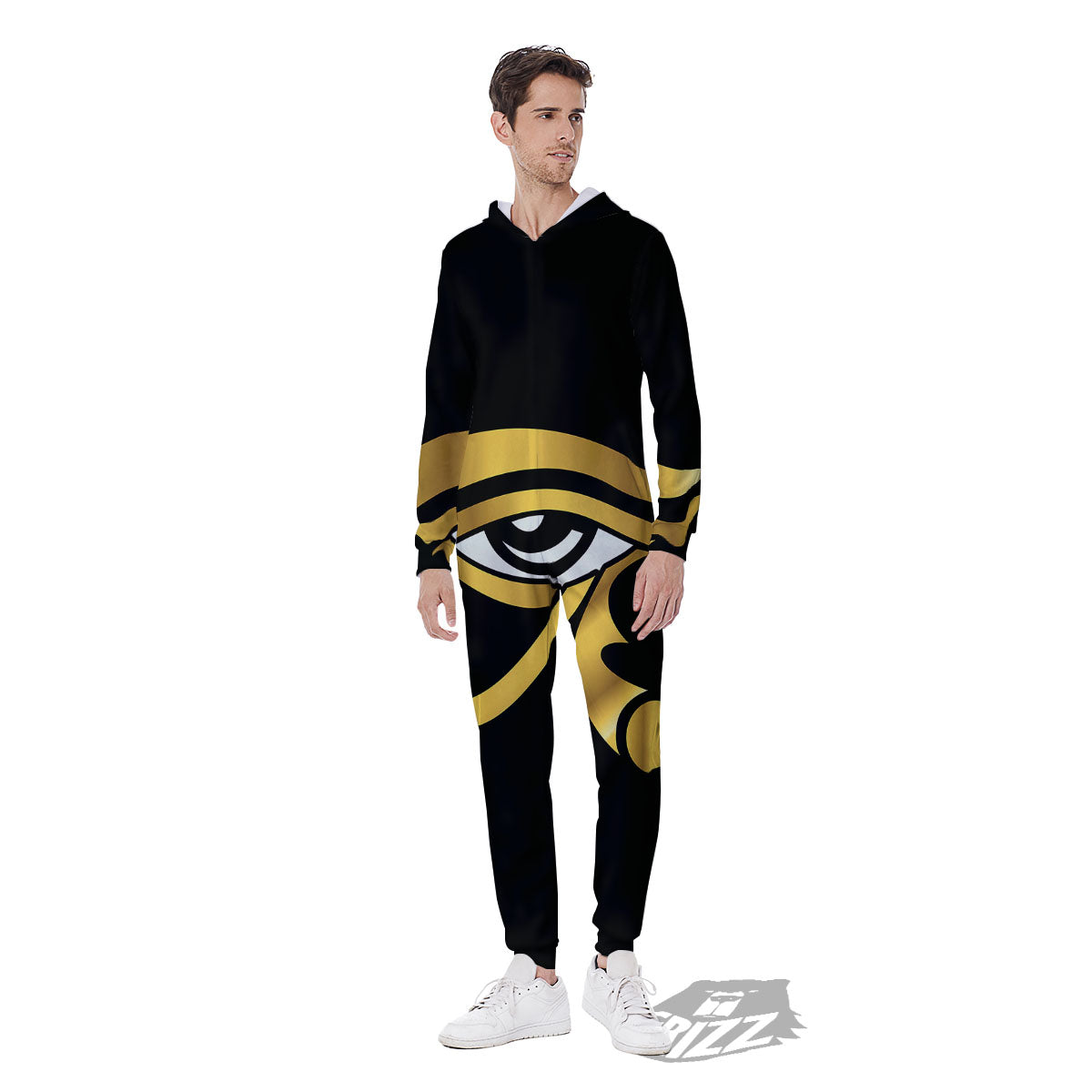 Amulet Eye Of Horus Print Men's Jumpsuit-grizzshop