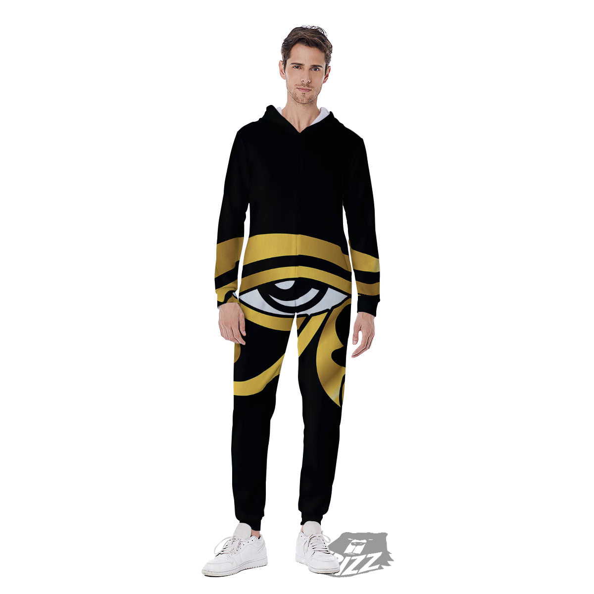 Amulet Eye Of Horus Print Men's Jumpsuit-grizzshop