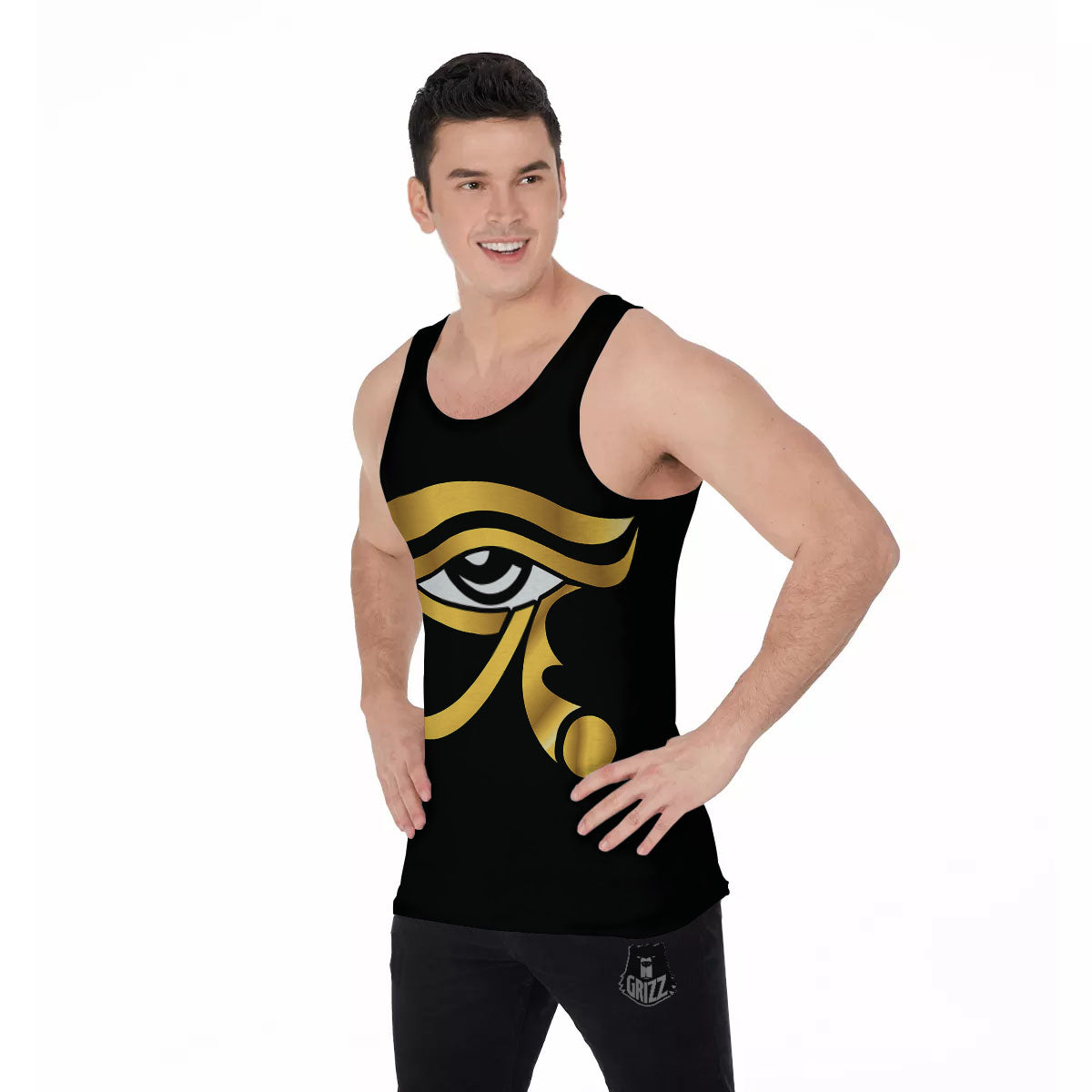 Amulet Eye Of Horus Print Men's Tank Top-grizzshop
