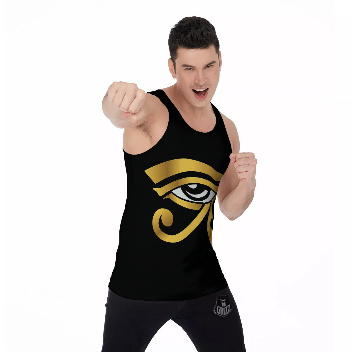 Amulet Eye Of Horus Print Men's Tank Top-grizzshop