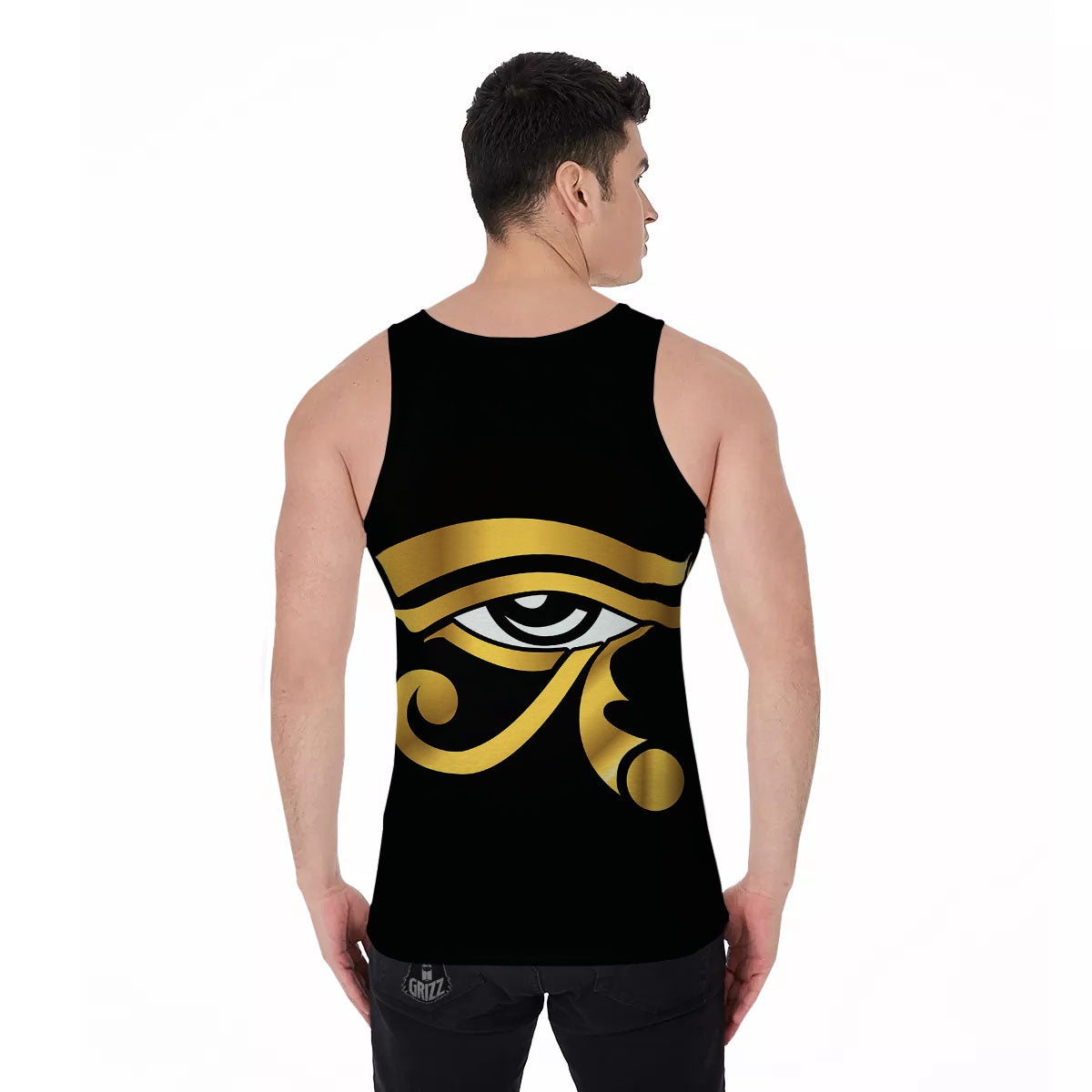 Amulet Eye Of Horus Print Men's Tank Top-grizzshop