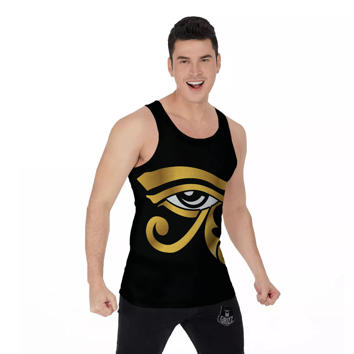Amulet Eye Of Horus Print Men's Tank Top-grizzshop