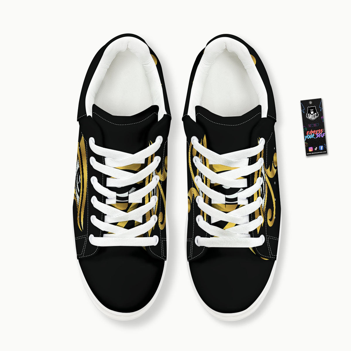 Amulet Eye Of Horus Print Platform Shoes-grizzshop
