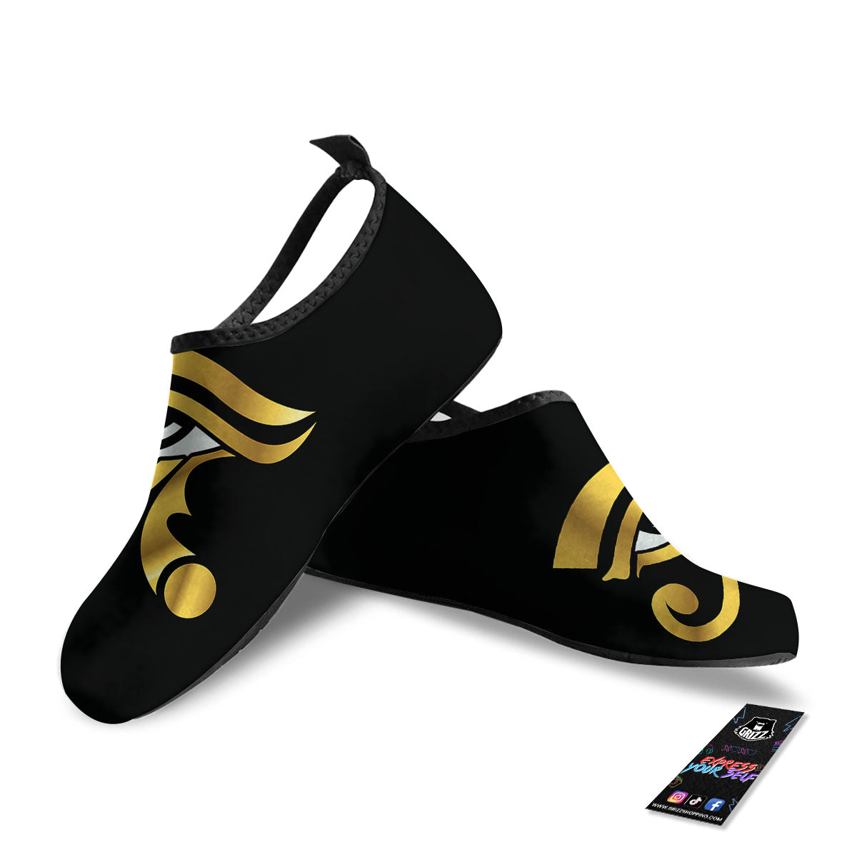 Amulet Eye Of Horus Print Water Shoes-grizzshop