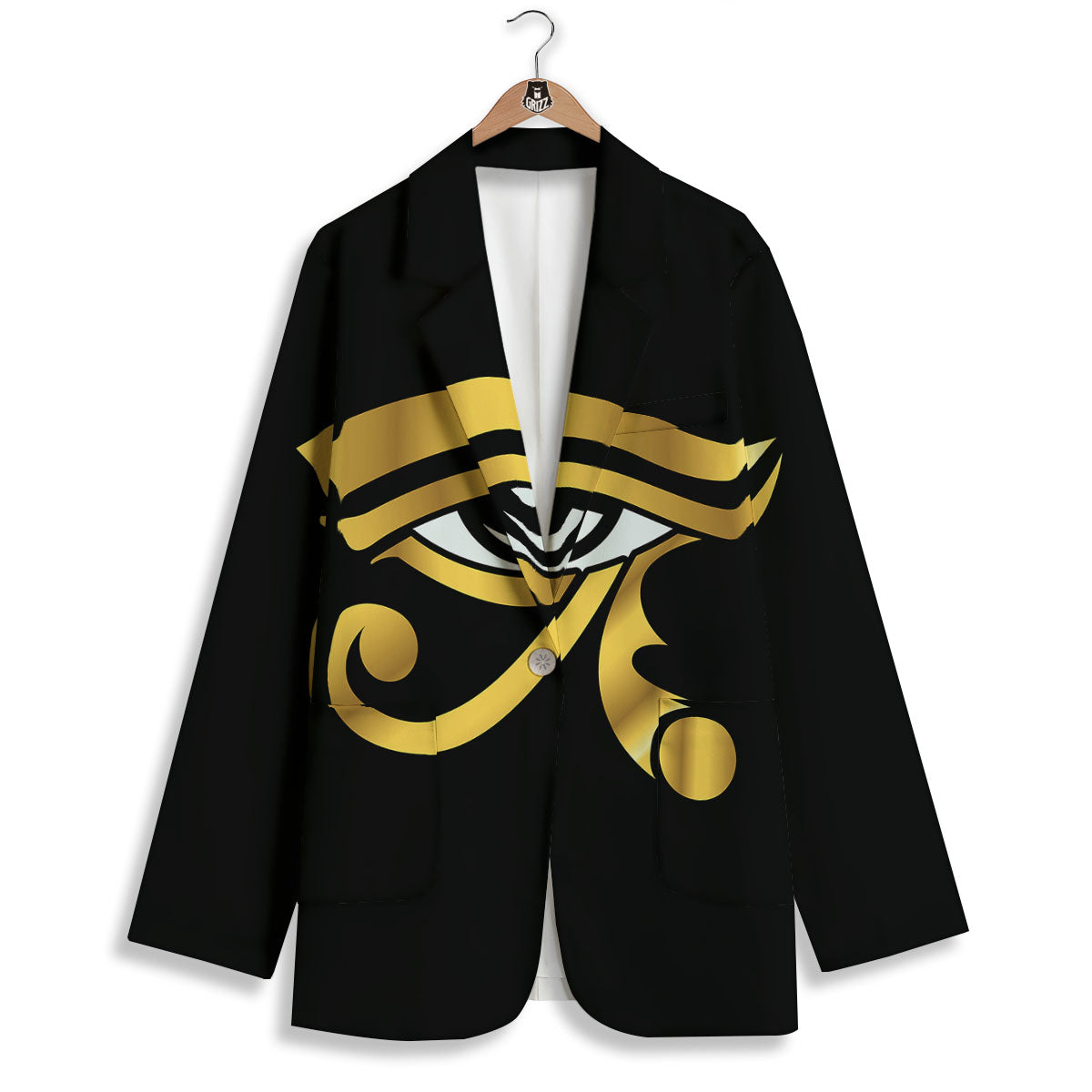Amulet Eye Of Horus Print Women's Blazer-grizzshop