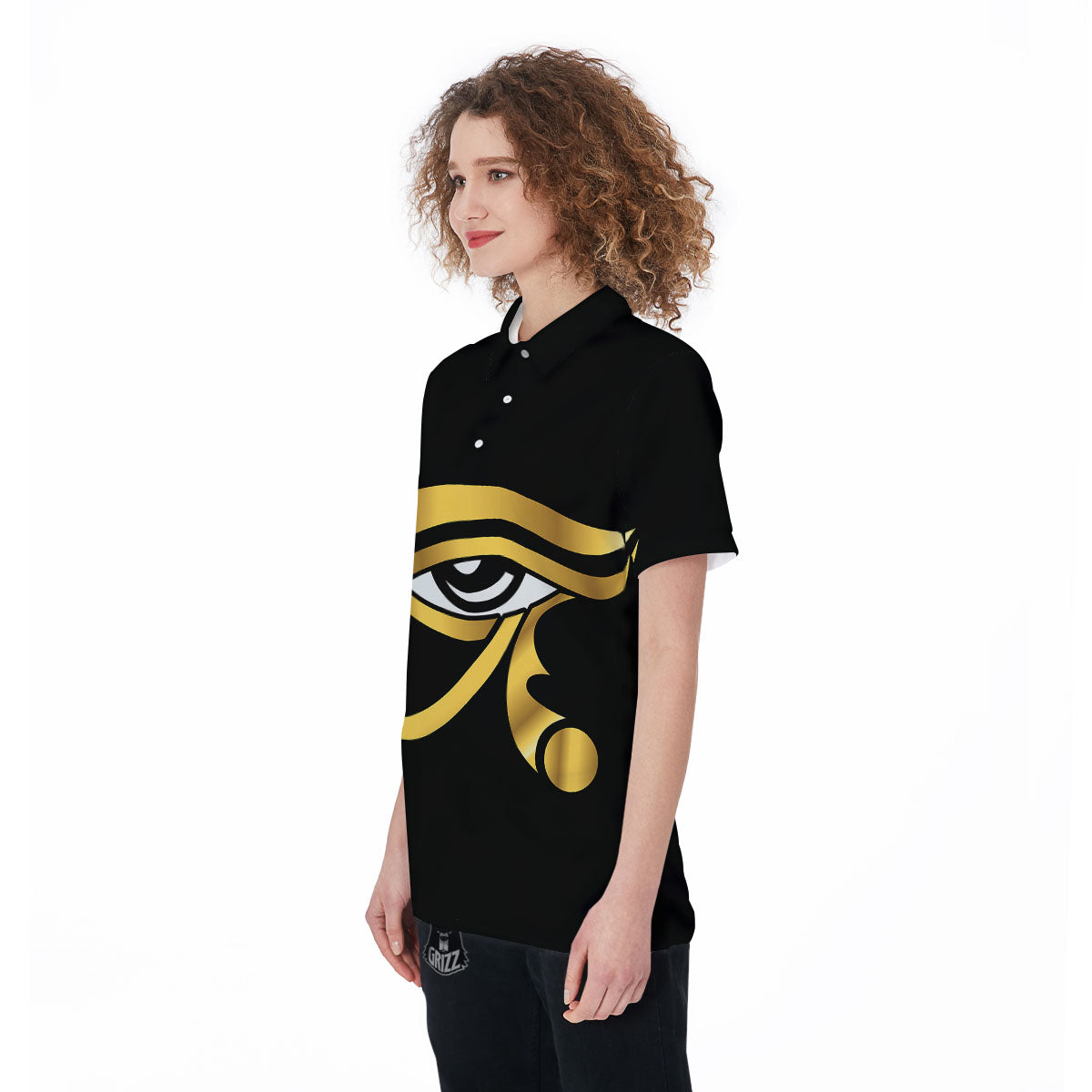 Amulet Eye Of Horus Print Women's Golf Shirts-grizzshop