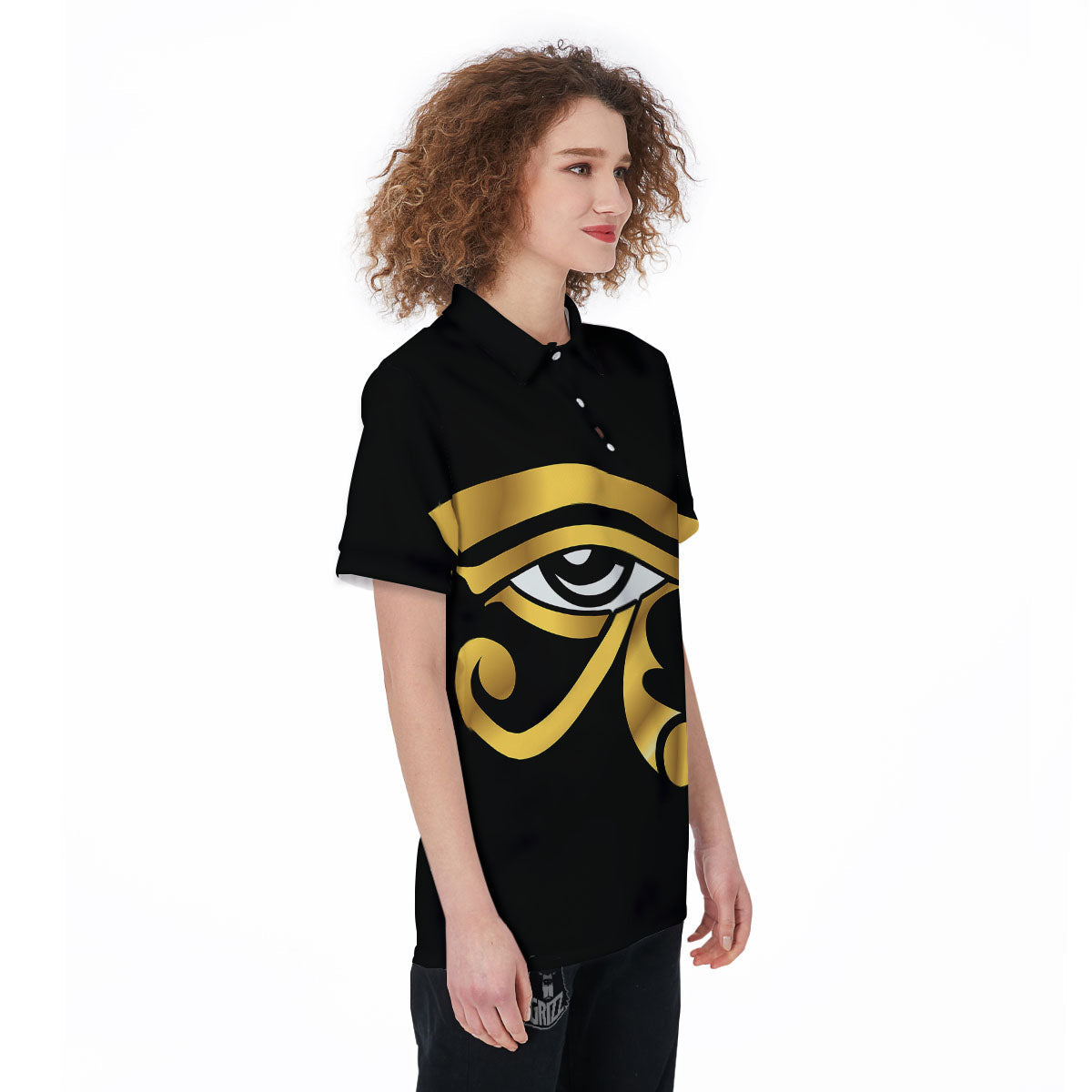 Amulet Eye Of Horus Print Women's Golf Shirts-grizzshop