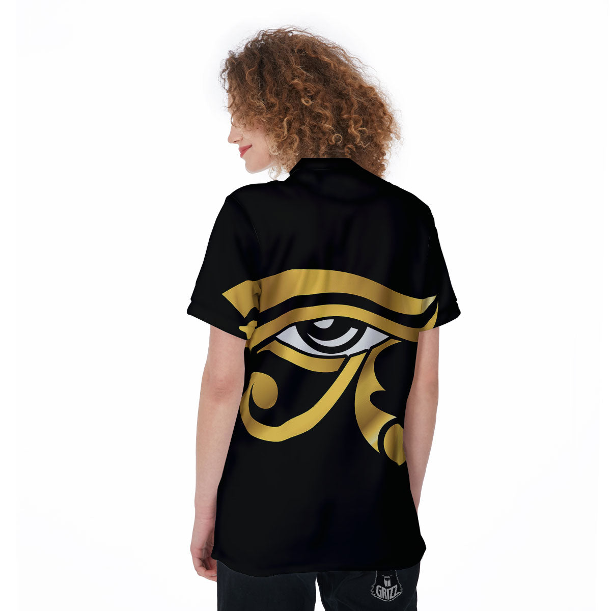 Amulet Eye Of Horus Print Women's Golf Shirts-grizzshop