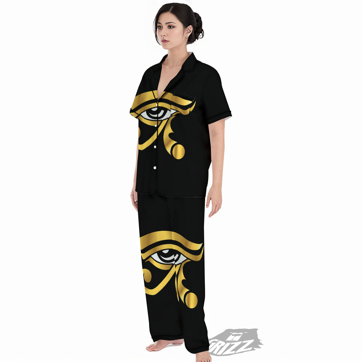 Amulet Eye Of Horus Print Women's Pajamas Set-grizzshop