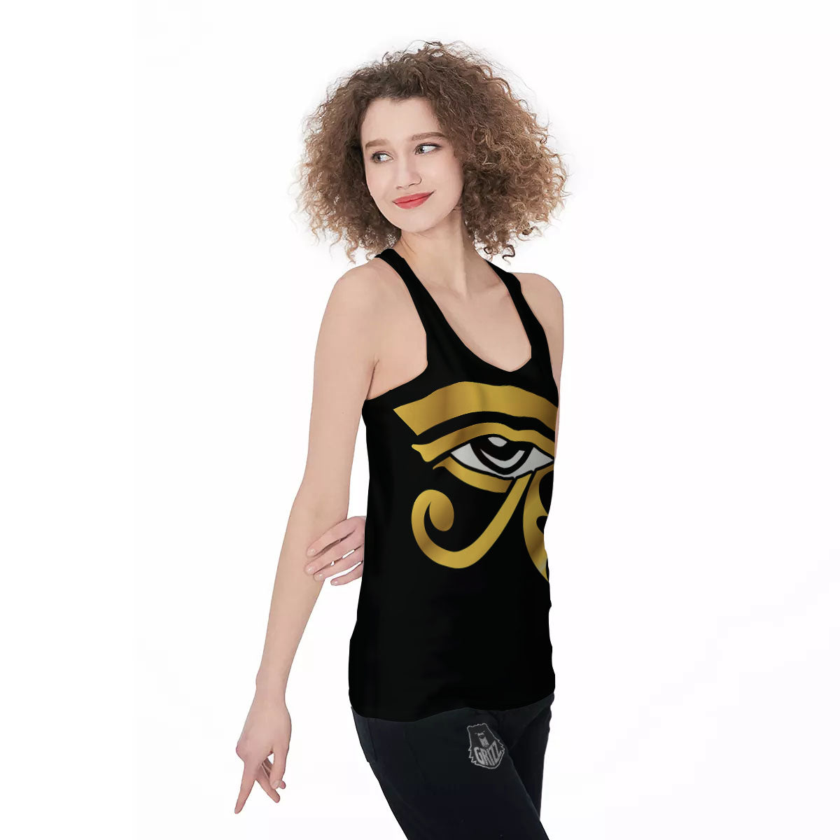 Amulet Eye Of Horus Print Women's Racerback Tank Top-grizzshop