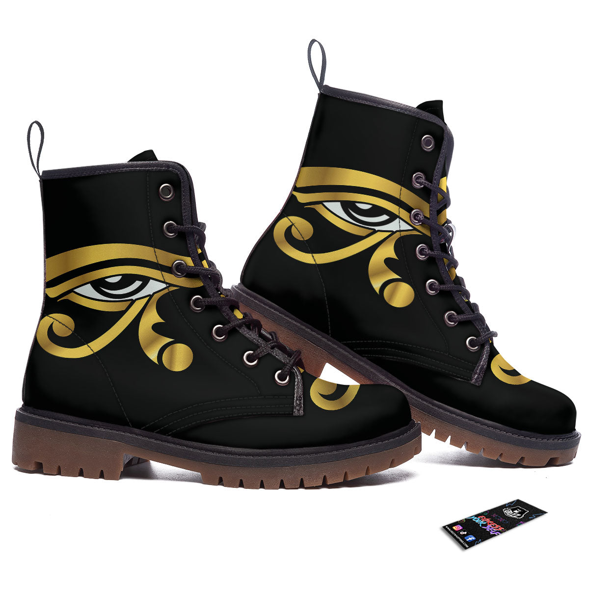 Amulet Eye Of Horus Print Work Boots-grizzshop