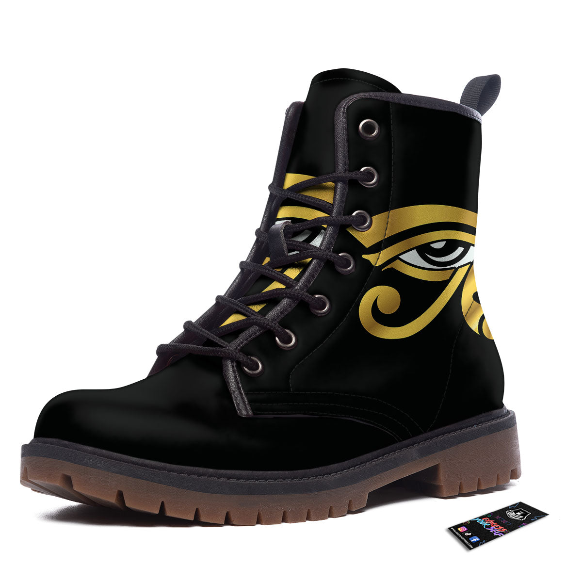Amulet Eye Of Horus Print Work Boots-grizzshop