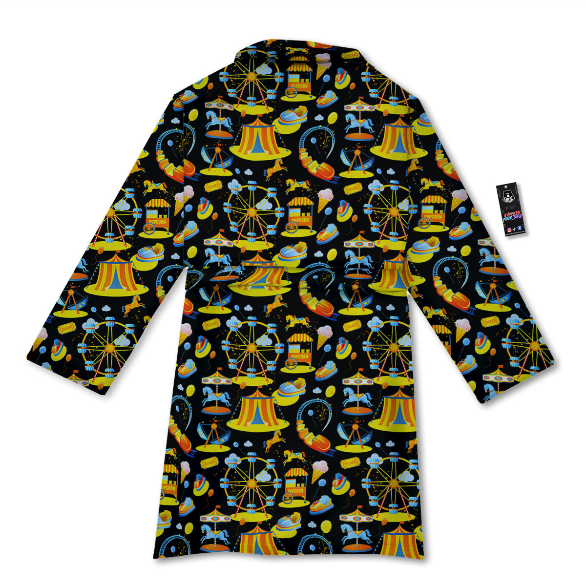 Amusement Park Entertainment Print Pattern Bathrobe-grizzshop
