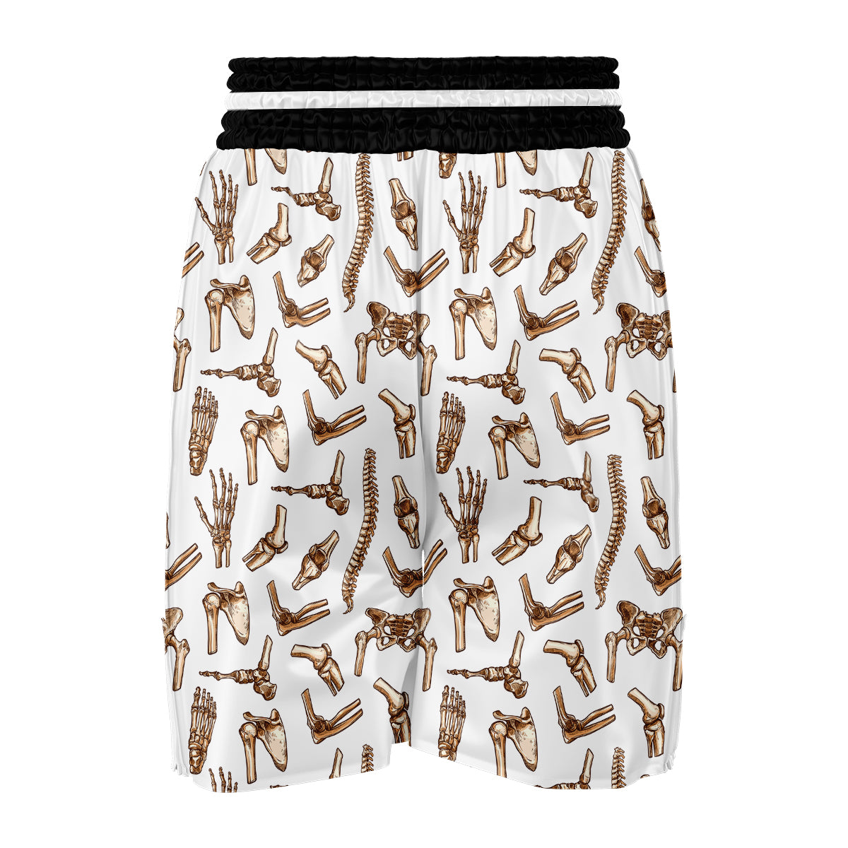 Anatomy Bone Pattern Print Boxing Shorts-grizzshop