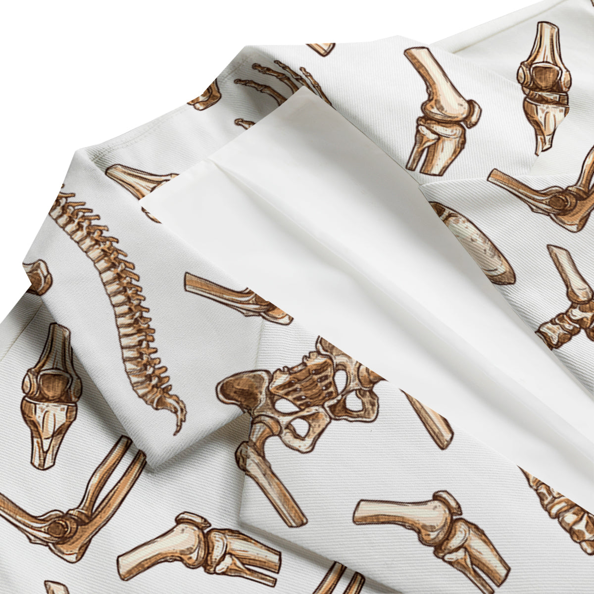 Anatomy Bone Pattern Print Men's Blazer-grizzshop