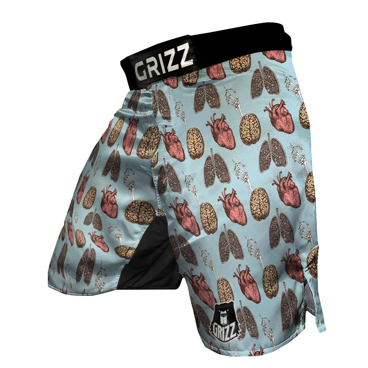 Anatomy Pattern Print MMA Shorts-grizzshop