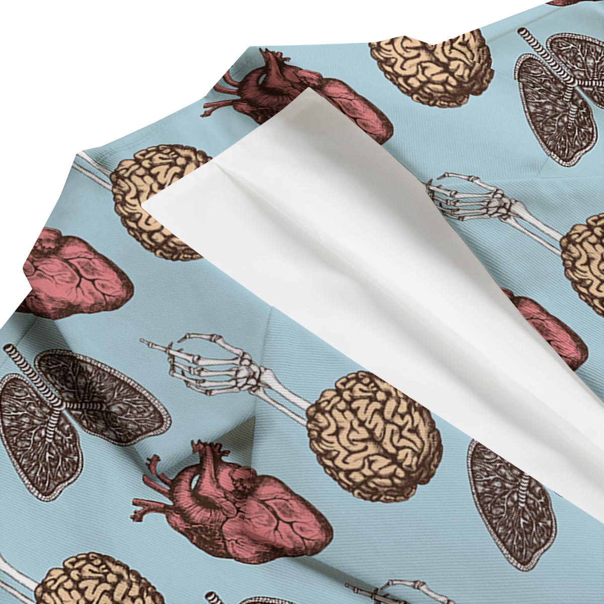 Anatomy Pattern Print Men's Blazer-grizzshop