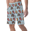 Anatomy Pattern Print Men's Shorts-grizzshop