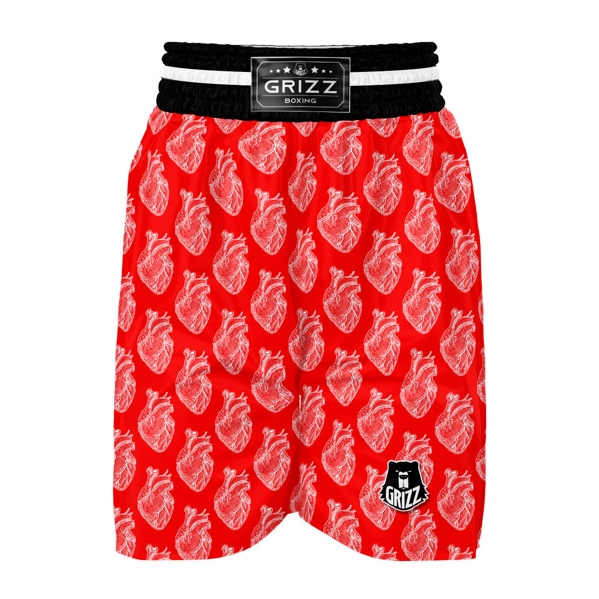 Anatomy Print Pattern Boxing Shorts-grizzshop