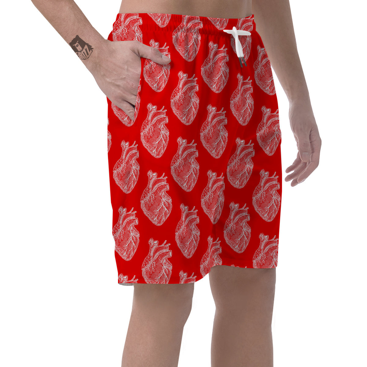 Anatomy Print Pattern Men's Shorts-grizzshop