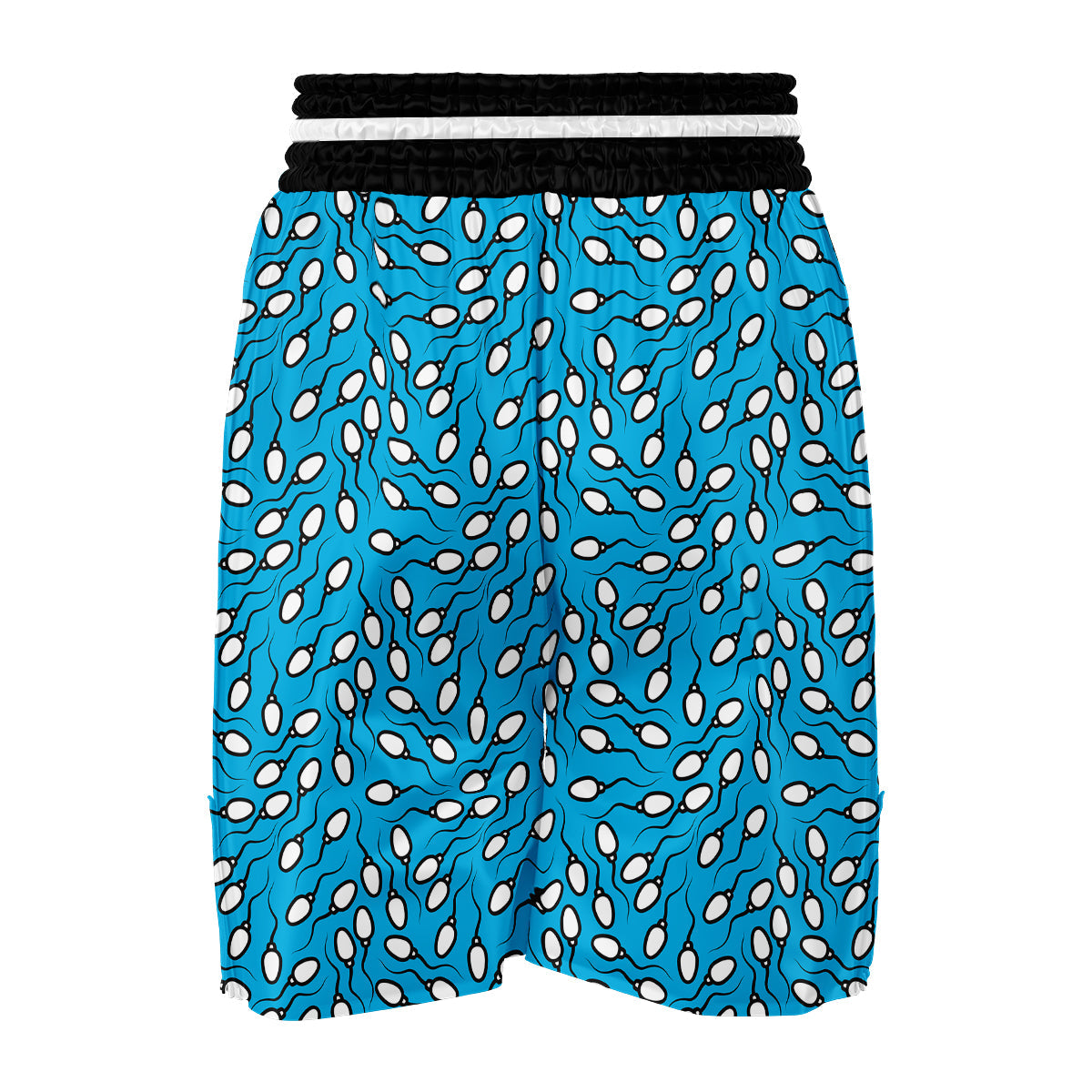 Anatomy Sperm Pattern Print Boxing Shorts-grizzshop