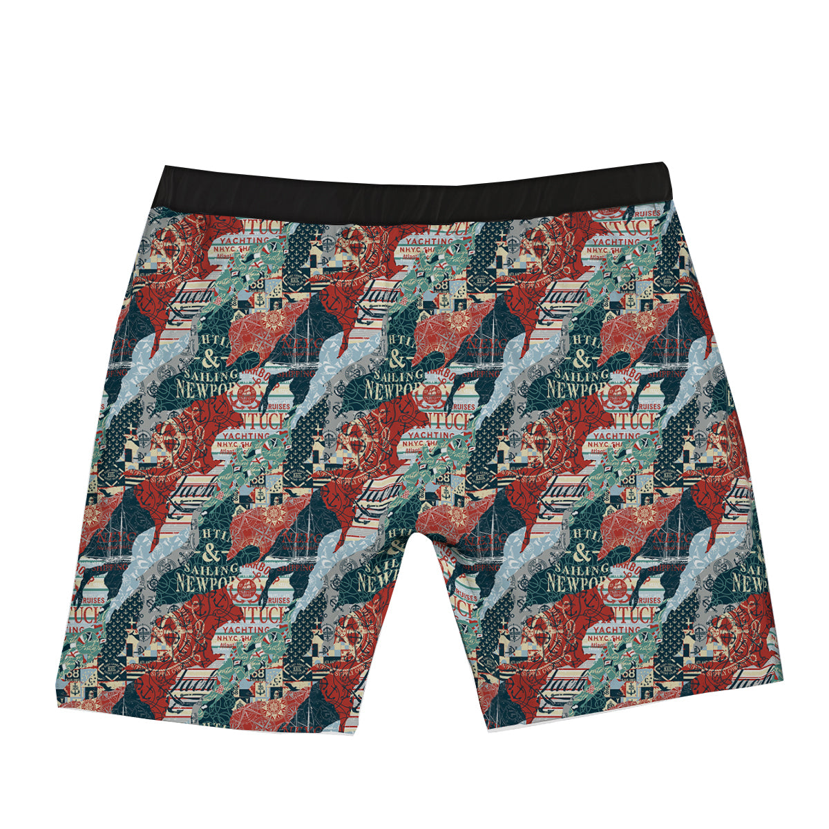 Anchor Abstract Nautical Print Pattern Boxer Briefs-grizzshop