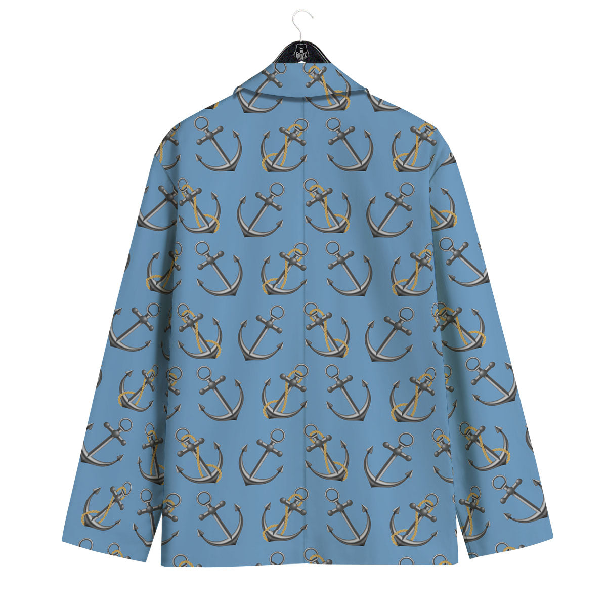 Anchor Nautical Print Pattern Men's Sport Coat-grizzshop