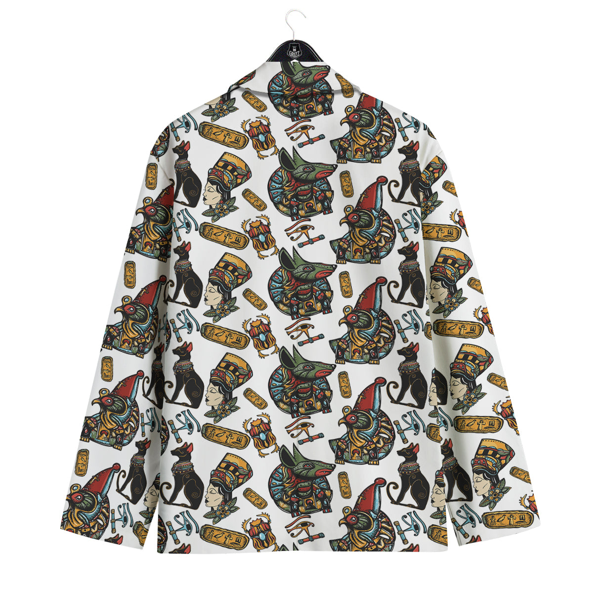 Ancient Egypt Old School Tattoo Print Pattern Men's Sport Coat-grizzshop