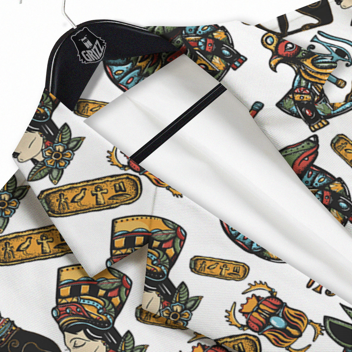 Ancient Egypt Old School Tattoo Print Pattern Men's Sport Coat-grizzshop