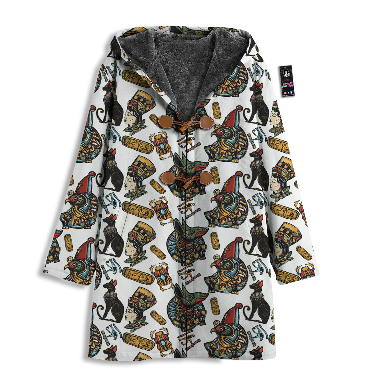 Ancient Egypt Old School Tattoo Print Pattern Men's Windbreaker Jacket-grizzshop