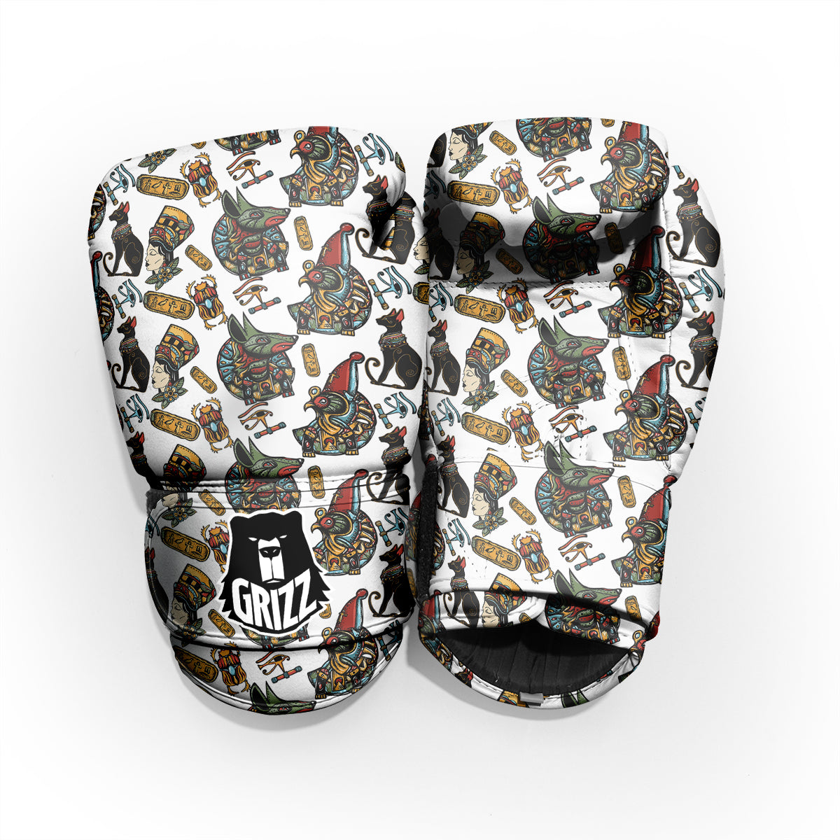 Ancient Egypt Old School Tattoo Print Pattern Pro Boxing Glove