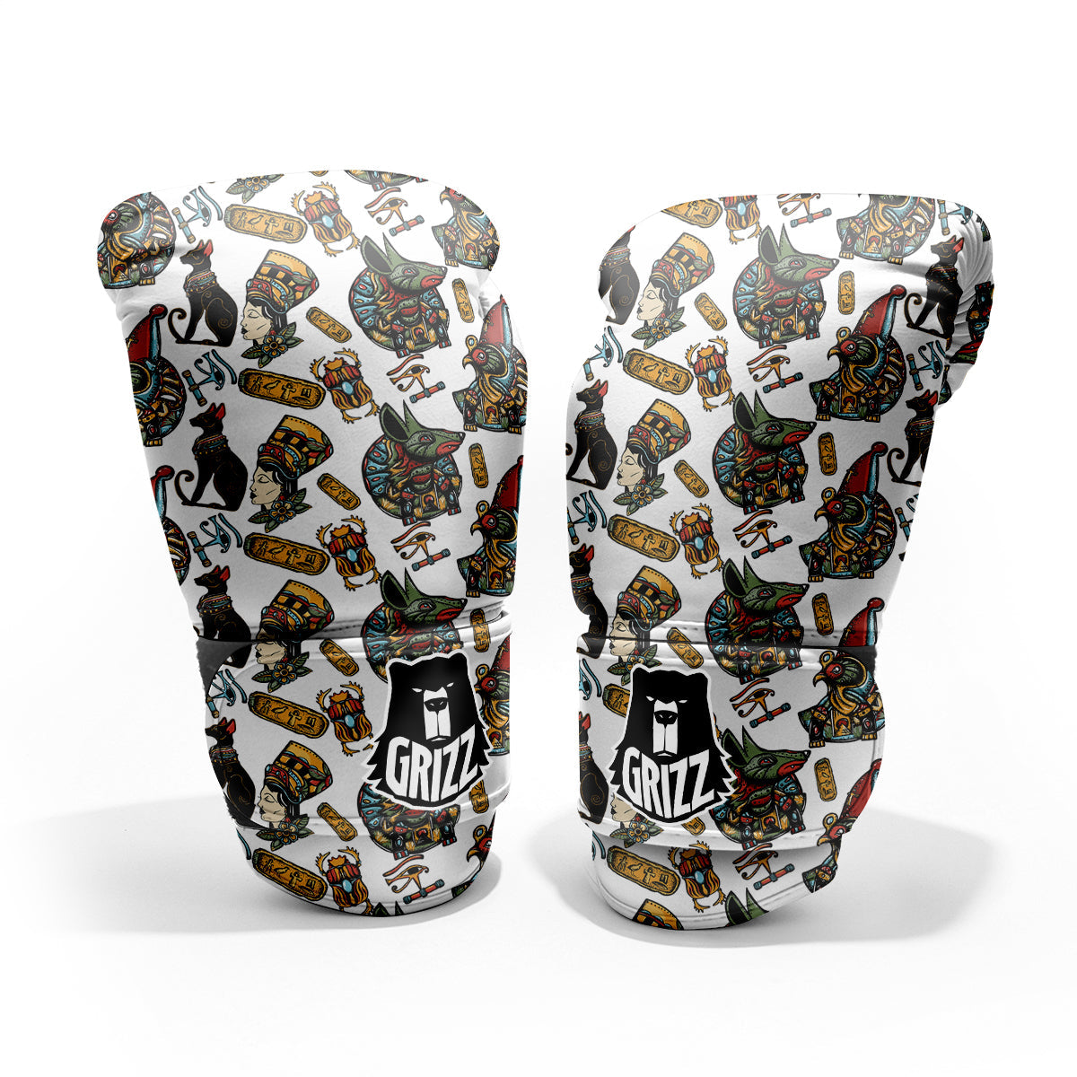 Ancient Egypt Old School Tattoo Print Pattern Pro Boxing Glove