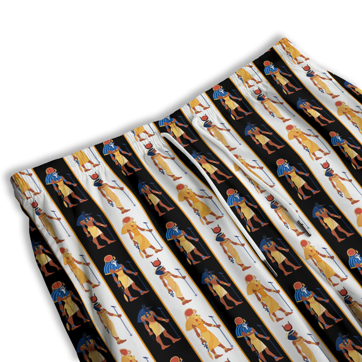 Ancient Egypt Stripe Print Pattern Men's Athletic Shorts
