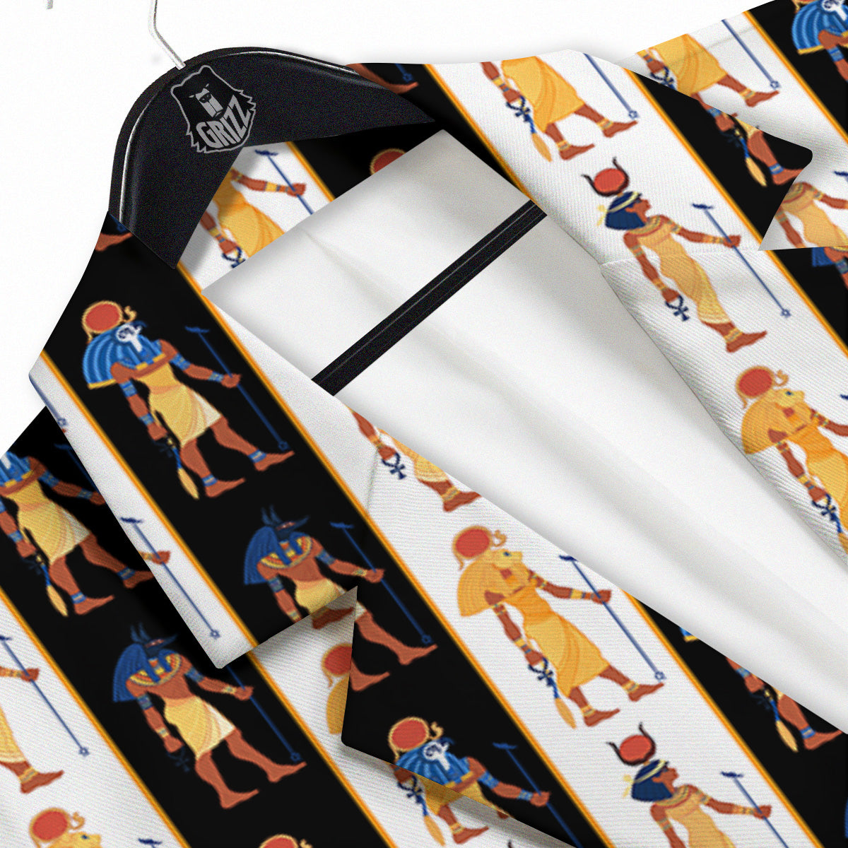 Ancient Egypt Stripe Print Pattern Men's Sport Coat-grizzshop