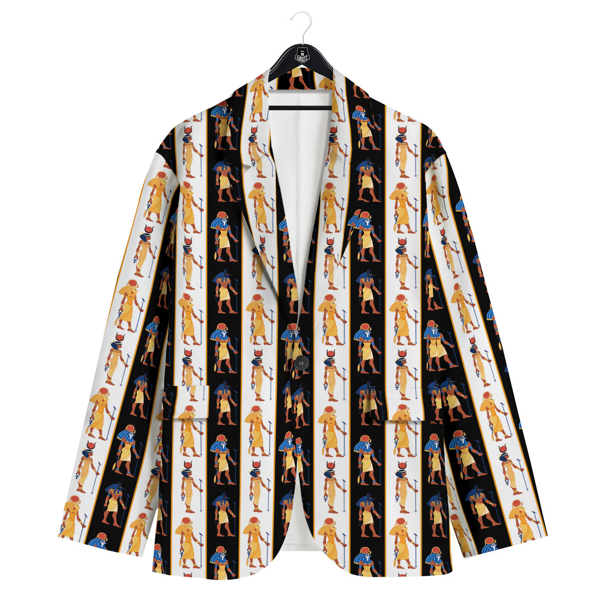 Ancient Egypt Stripe Print Pattern Men's Sport Coat-grizzshop