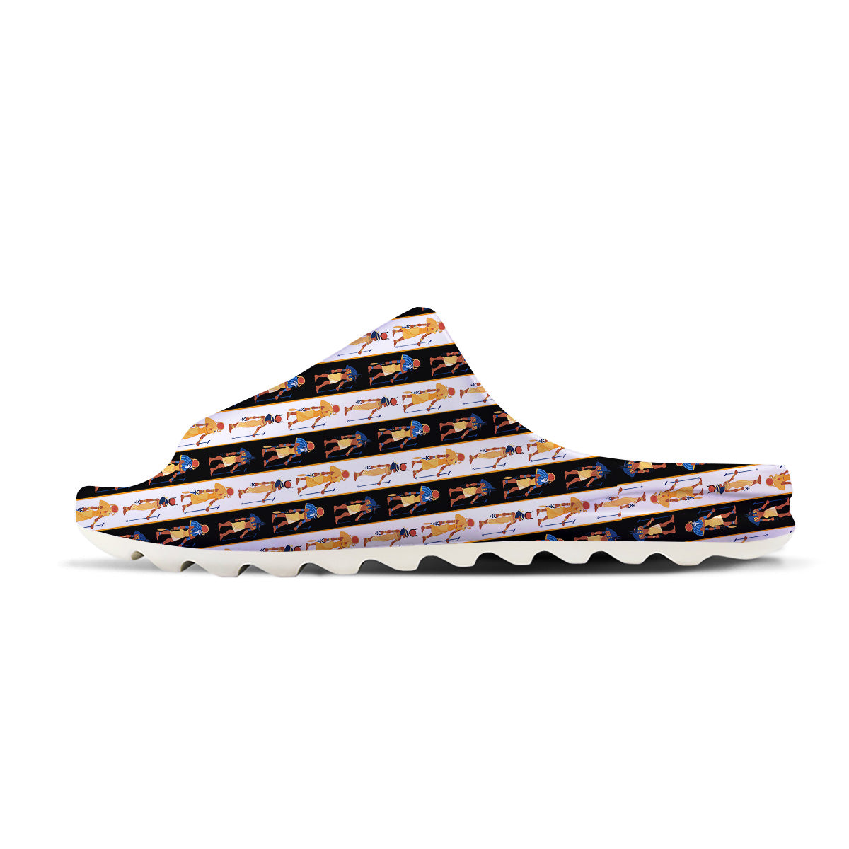 Ancient Egypt Stripe Print Pattern Sandals-grizzshop