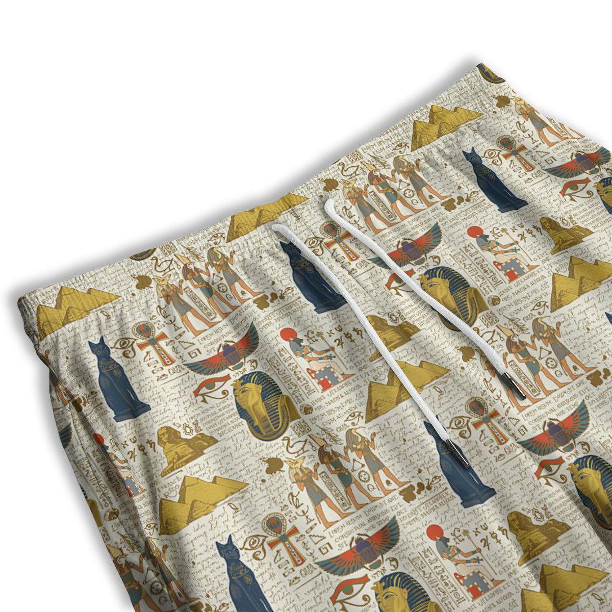 Ancient Egypt Text Print Pattern Men's Athletic Shorts