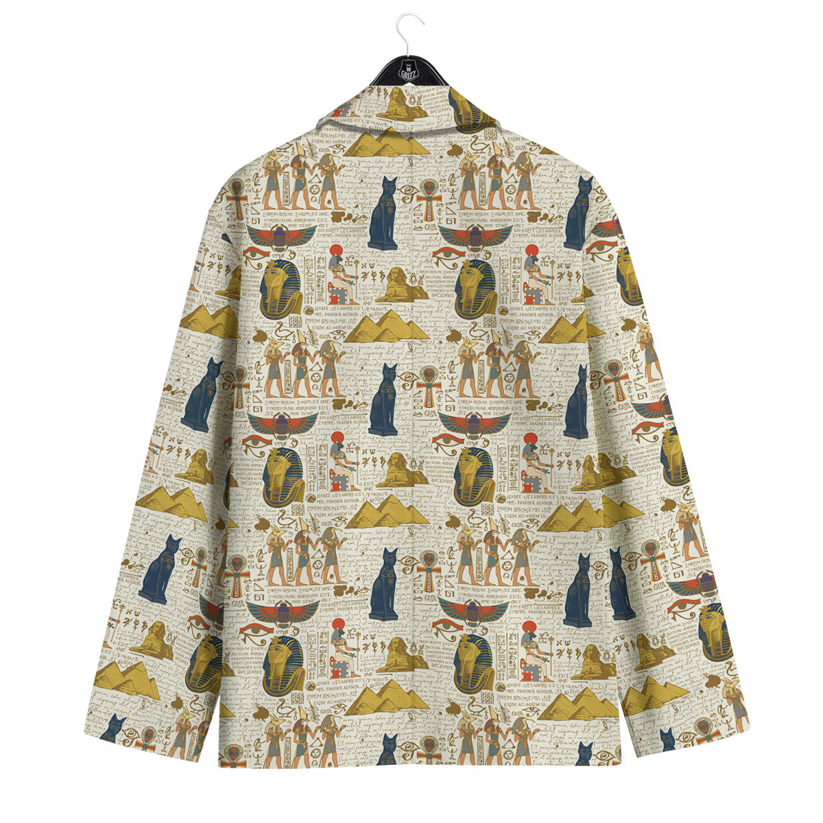Ancient Egypt Text Print Pattern Men's Sport Coat-grizzshop