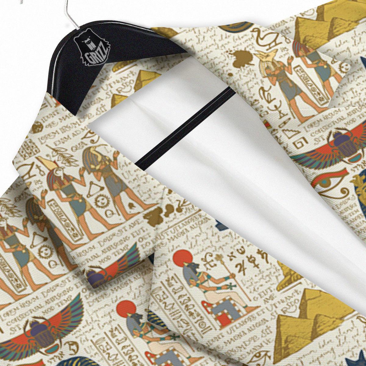 Ancient Egypt Text Print Pattern Men's Sport Coat-grizzshop