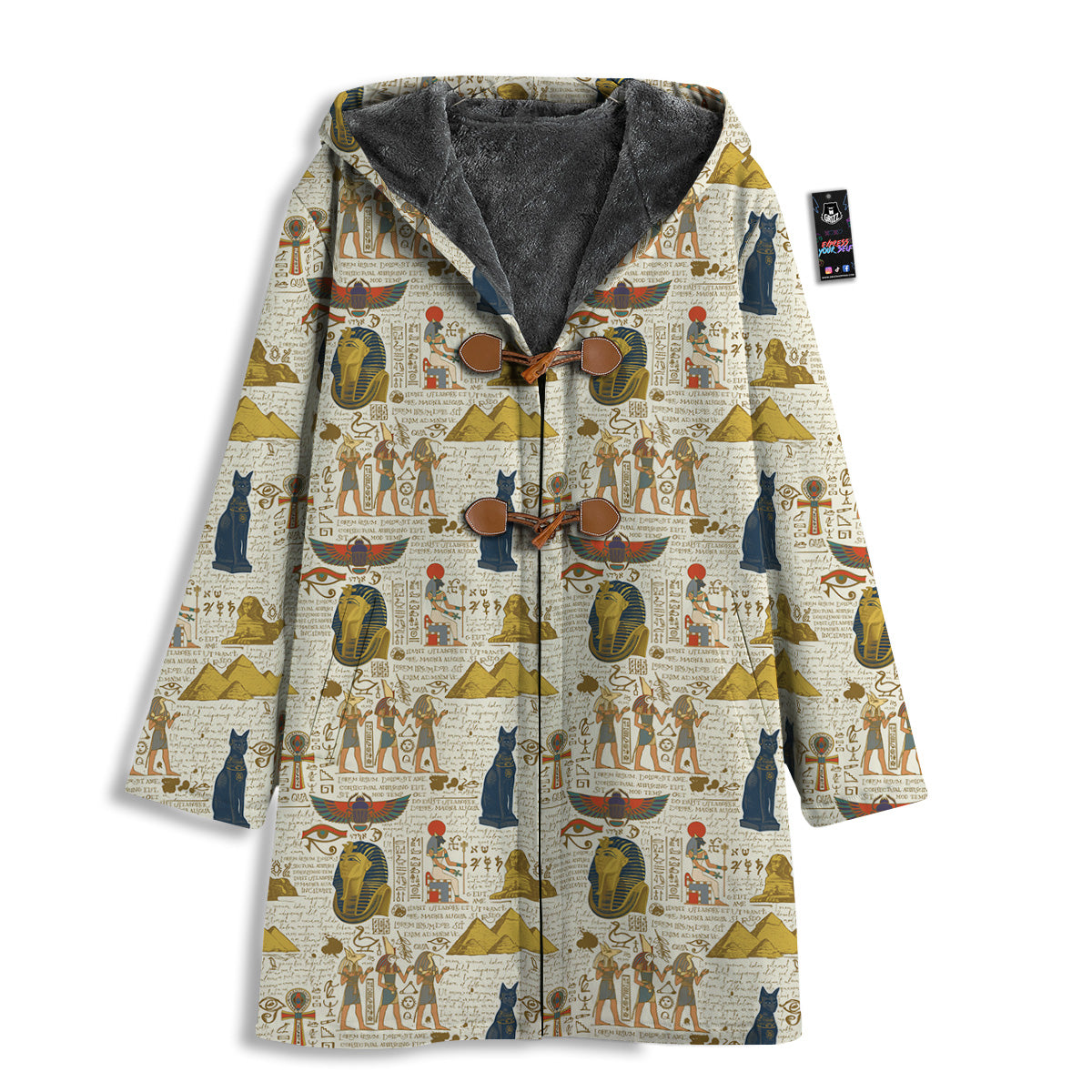 Ancient Egypt Text Print Pattern Men's Windbreaker Jacket-grizzshop