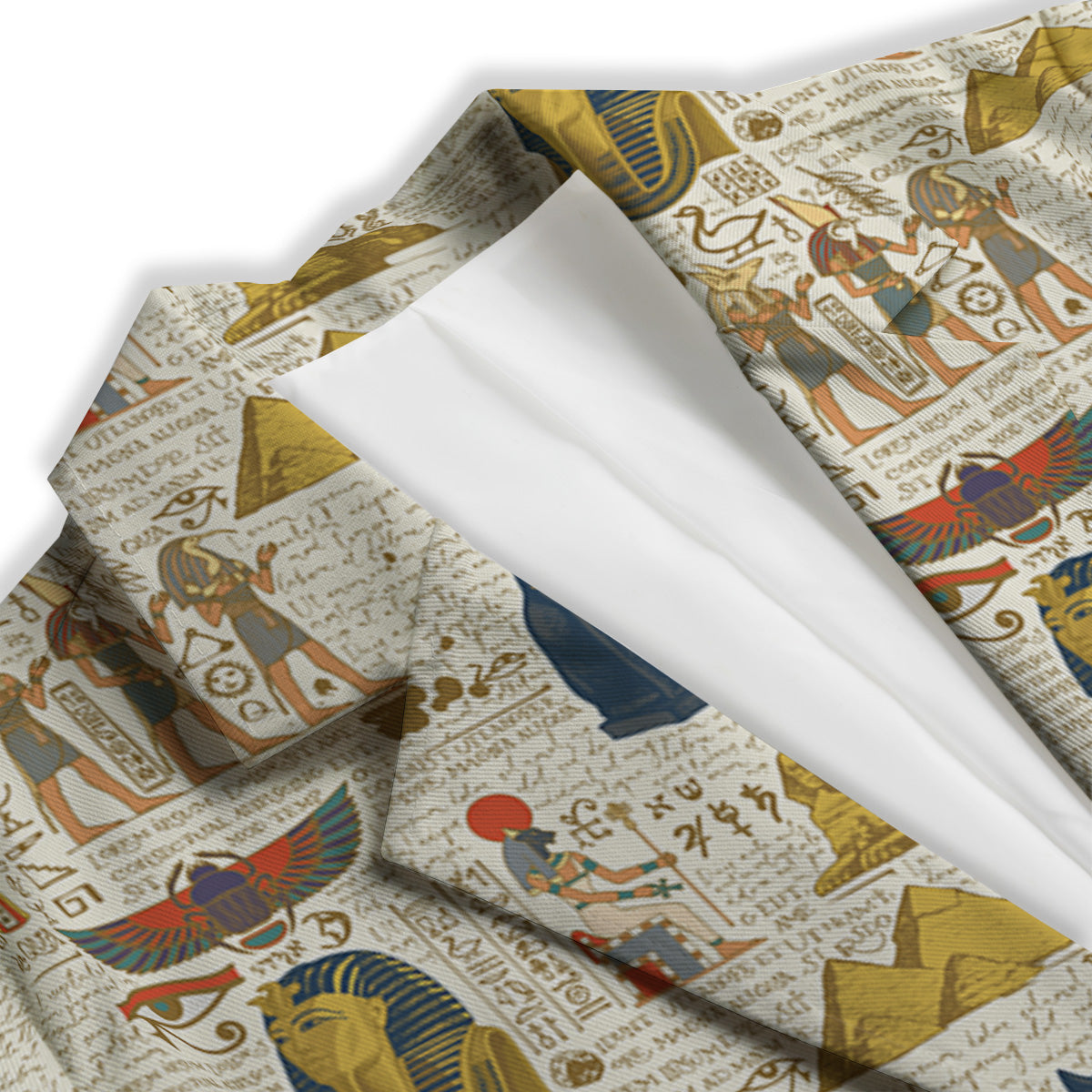 Ancient Egypt Text Print Pattern Women's Blazer-grizzshop