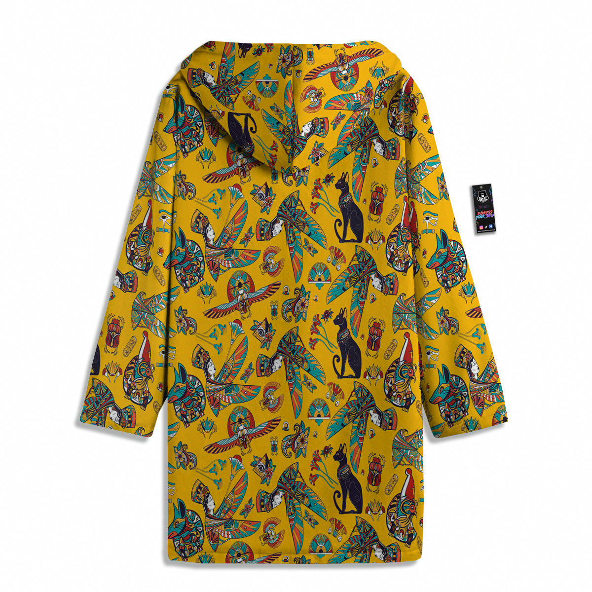 Ancient Egypt Yellow Print Pattern Men's Windbreaker Jacket-grizzshop