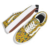 Ancient Egypt Yellow Print Pattern Skate Shoes-grizzshop