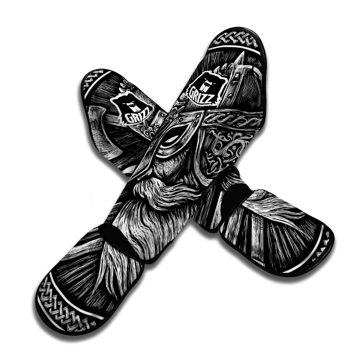 Ancient Viking Muay Thai Shin Guards-grizzshop